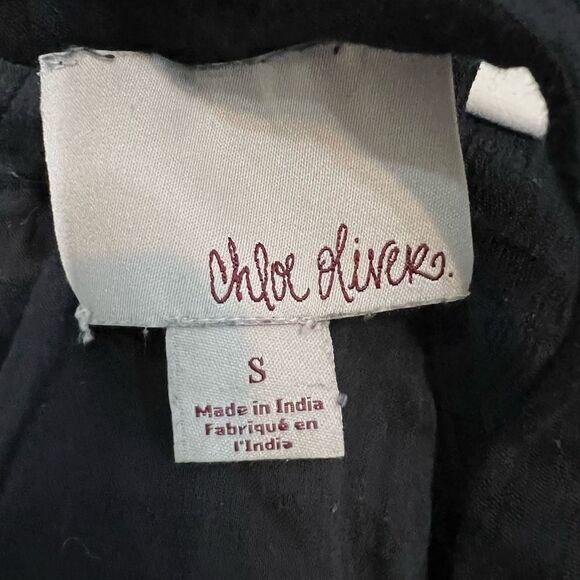 Chloe Oliver Anthropologie Black Sleeveless tie Front Amoret Romper size small - Picture 8 of 10